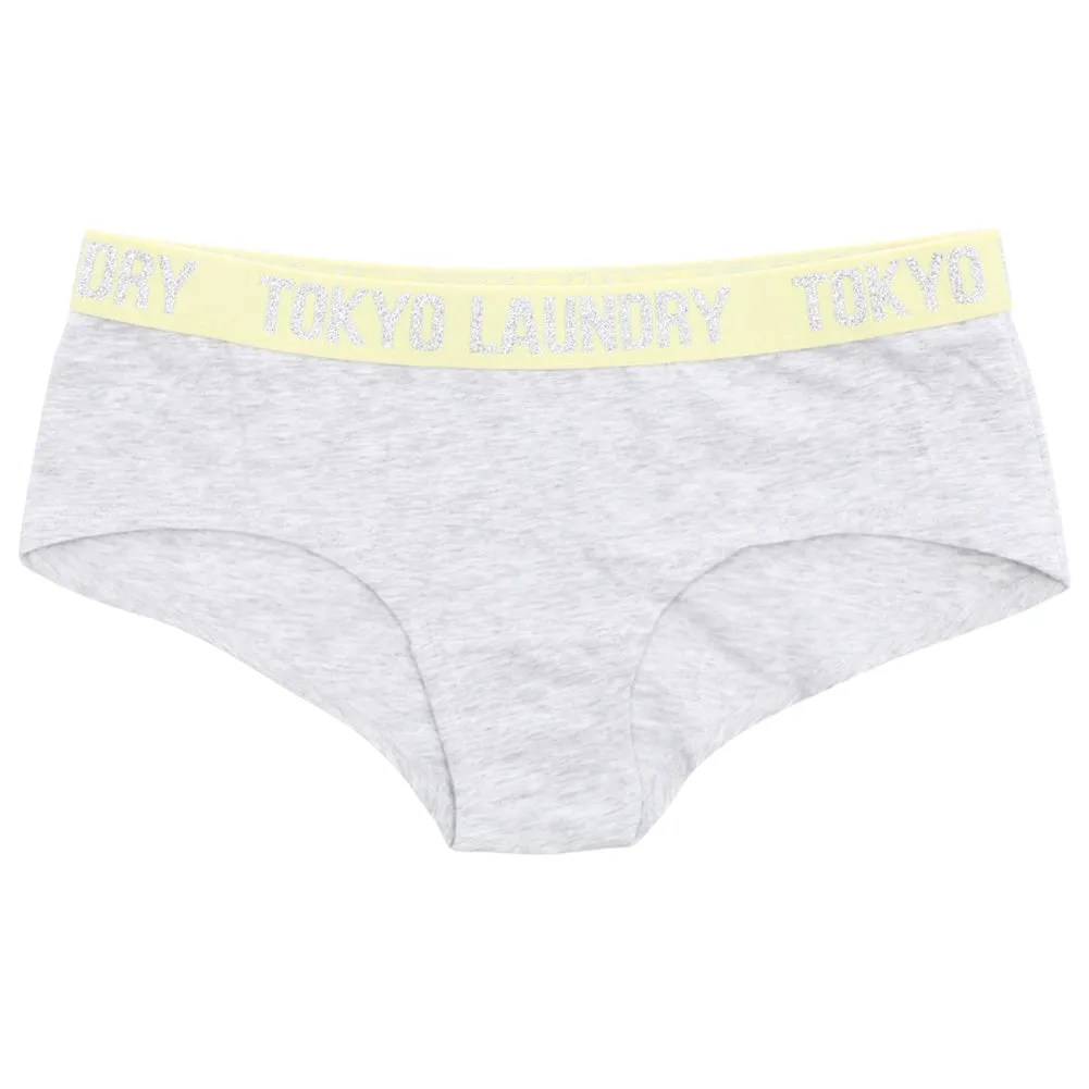 Adeline (3 Pack) Assorted Print Short Briefs In Yellow / Grey / Ivory - Tokyo Laundry