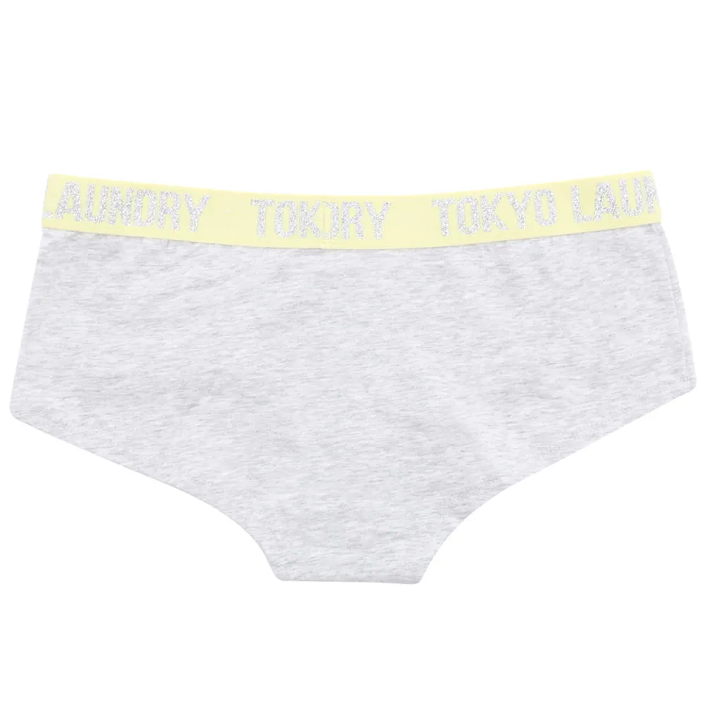 Adeline (3 Pack) Assorted Print Short Briefs In Yellow / Grey / Ivory - Tokyo Laundry