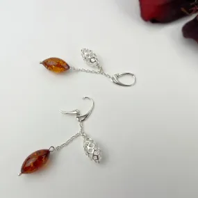 Amber Honeycomb Earrings - VE682