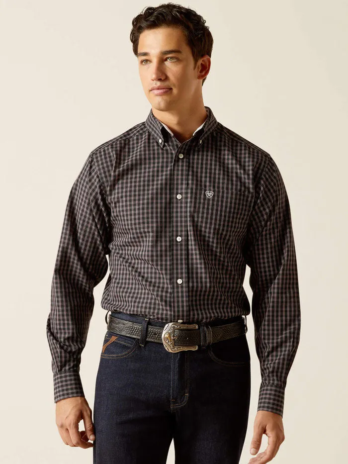 Ariat 10051476 Mens Wrinkle Free Brooklyn Fitted Shirt Black