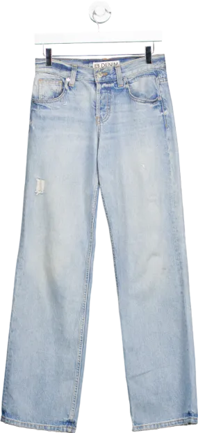 B Denim Light Blue Straight Leg Jeans UK W24