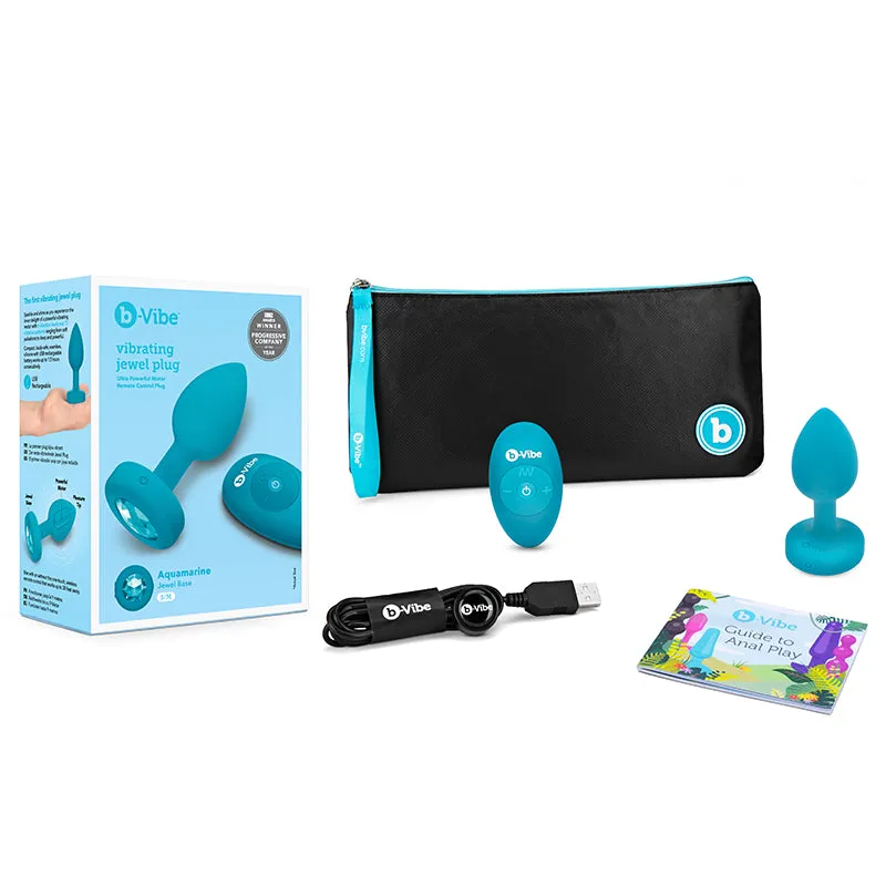 B-Vibe Vibrating Jewel Plug in Teal