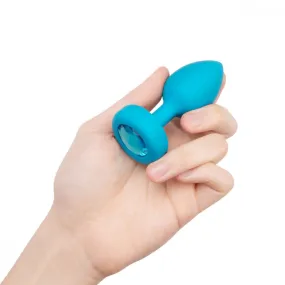 B-Vibe Vibrating Jewel Plug in Teal