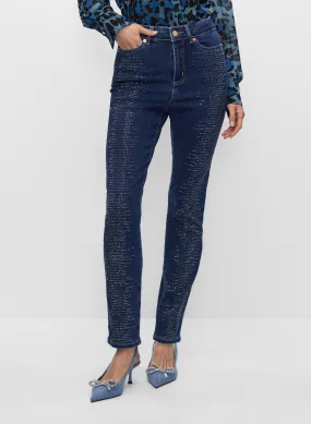 Beaded Slim Leg Jeans