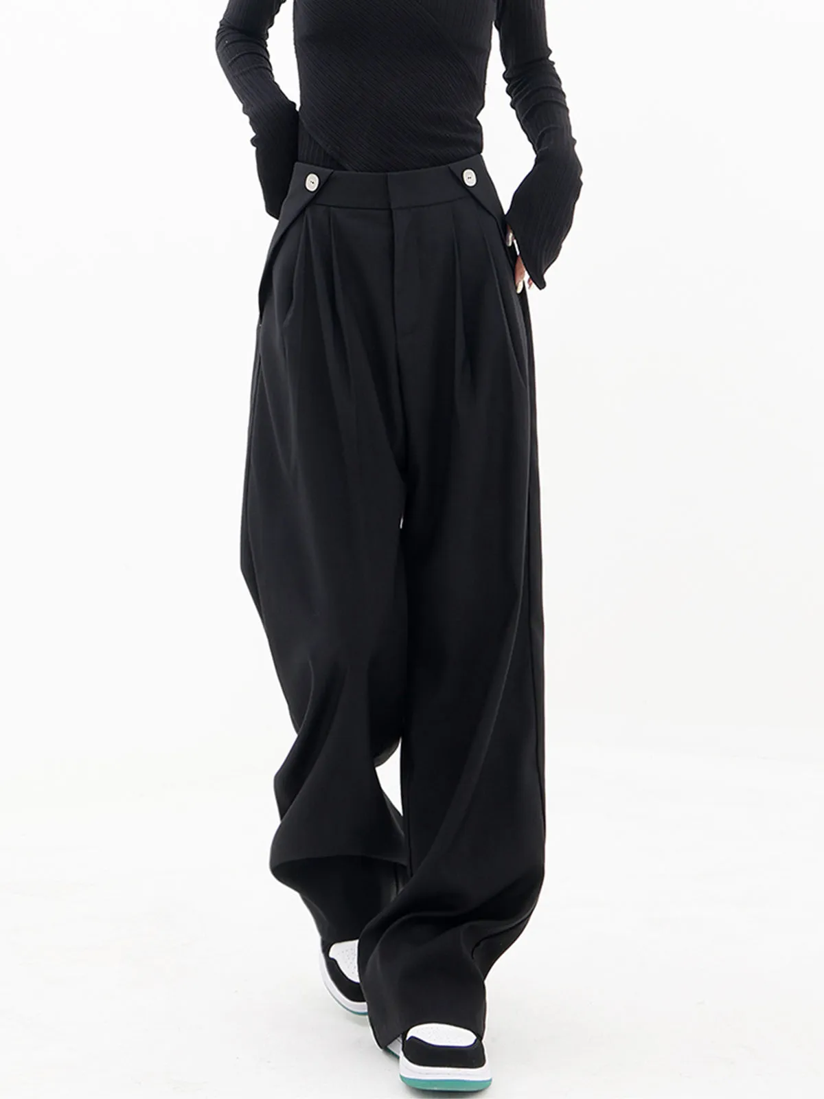 BerryBetty - Casual Wide Leg Pants