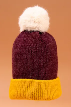 Bonnie Bobble Hat | Damson   Mustard {clearance}