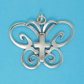 Butterfly Cross Pendant