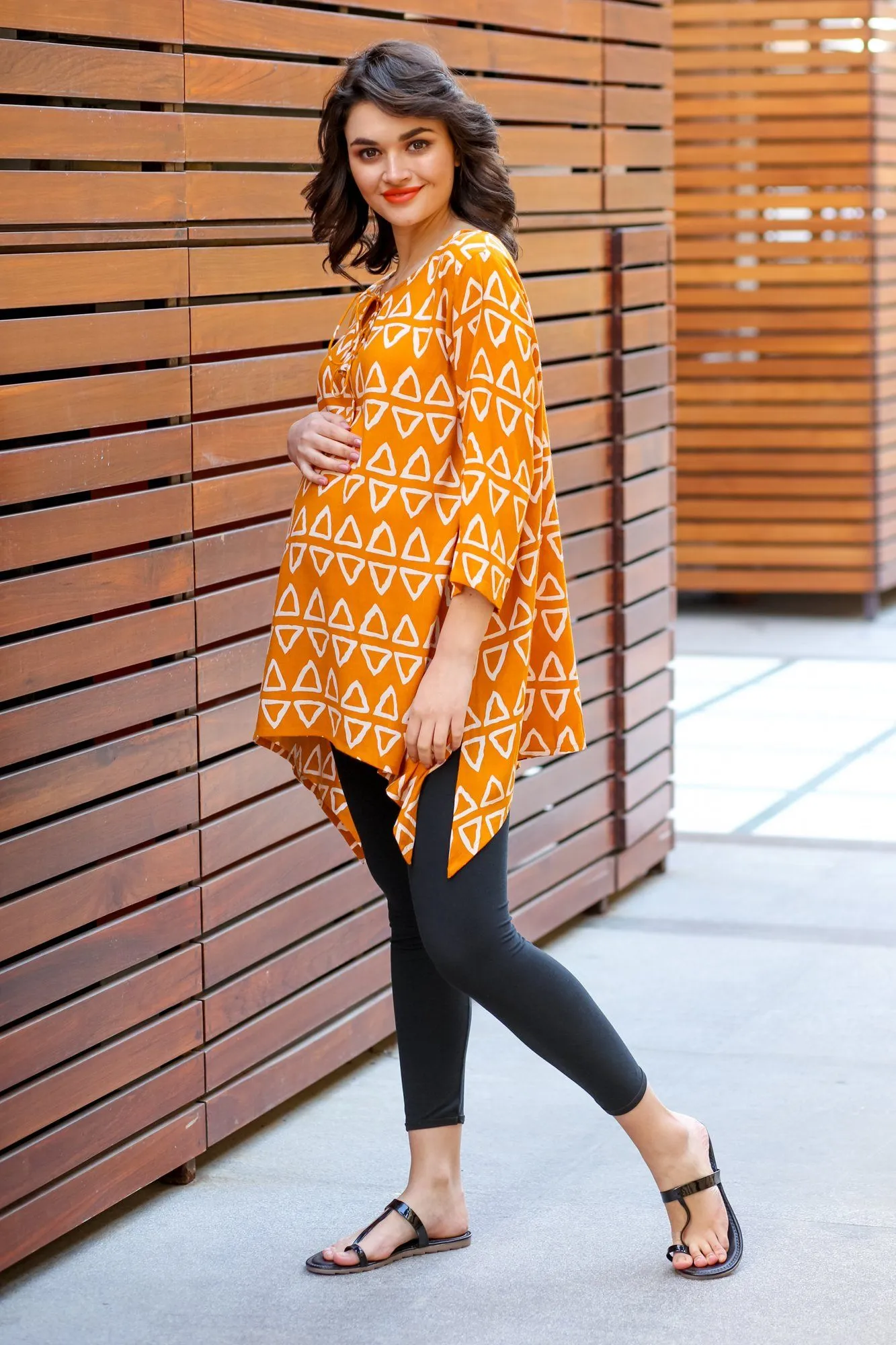 Canary Cotton Maternity Top