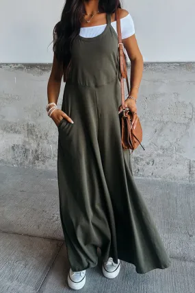 Casey Wide Leg Jumpsuit - Olive