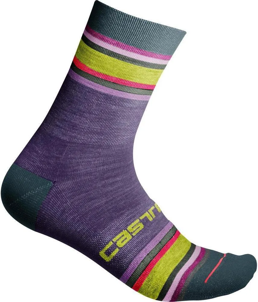 Castelli Women's Striscia 13 Sock - Purple