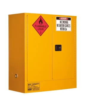 Flammable Liquid Storage Cabinet 160L 2 Doors 2 Shelves - Yellow