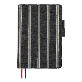 Hobonichi Techo Cover Cousin A5 -  Lined Fabric: Twill (Navy x Gray)