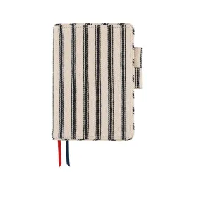 Hobonichi Techo Cover Original A6 -  Lined Fabric: Herringbone (Ivory x Black)