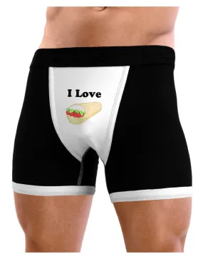 I Love Burritos - Funny Food Mens Boxer Brief Underwear