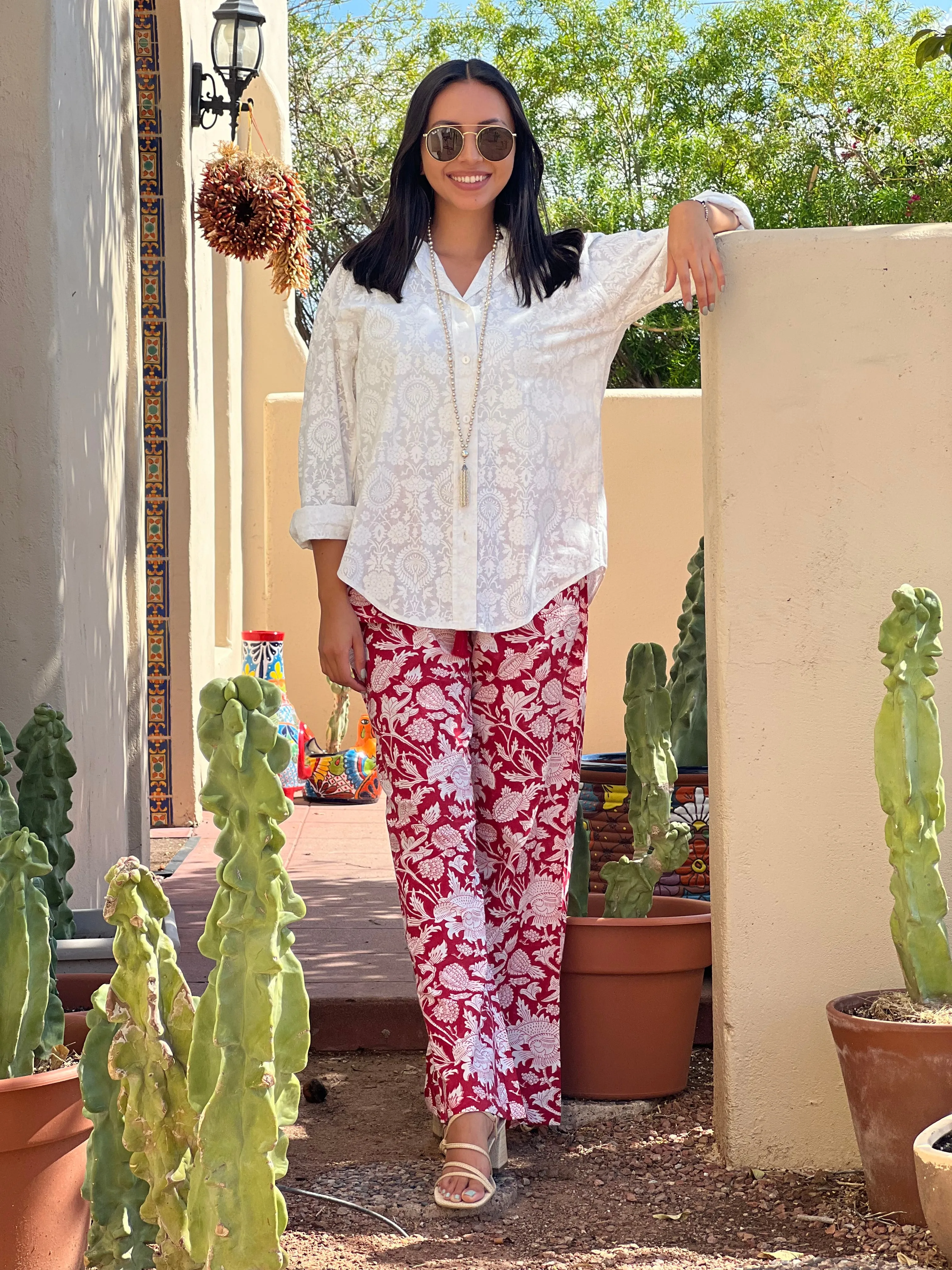 Laura Floral Cotton Lounge Pants