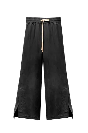 Pajama Wide Leg Pants - Black