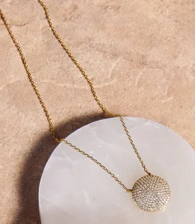 Pavé Disk Necklace