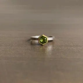 Peridot Hexagon Ring