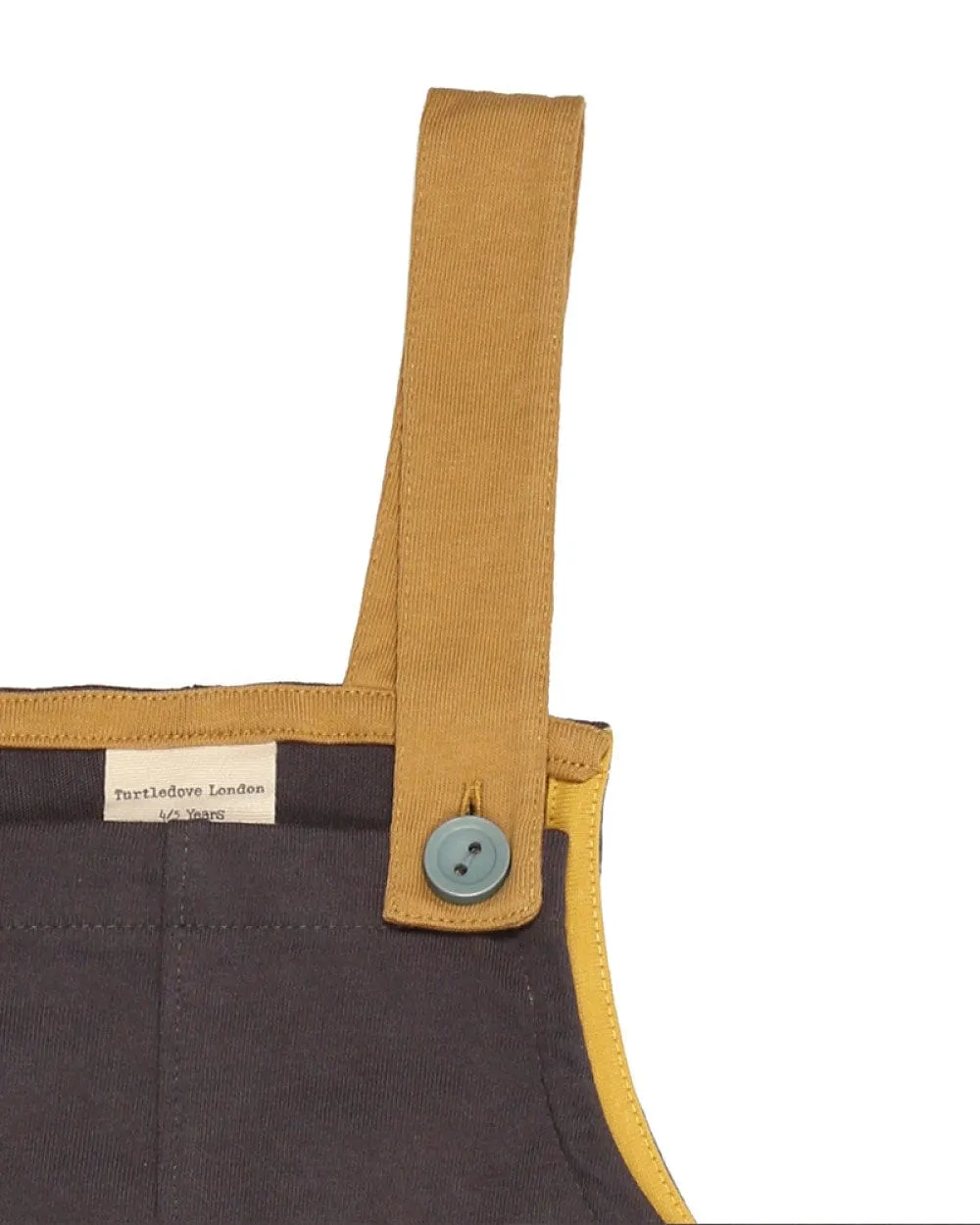 Plain Dungarees with Hello Embroidery