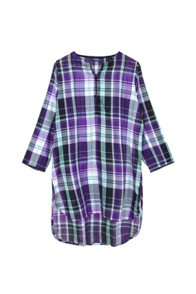 Purple Check Top