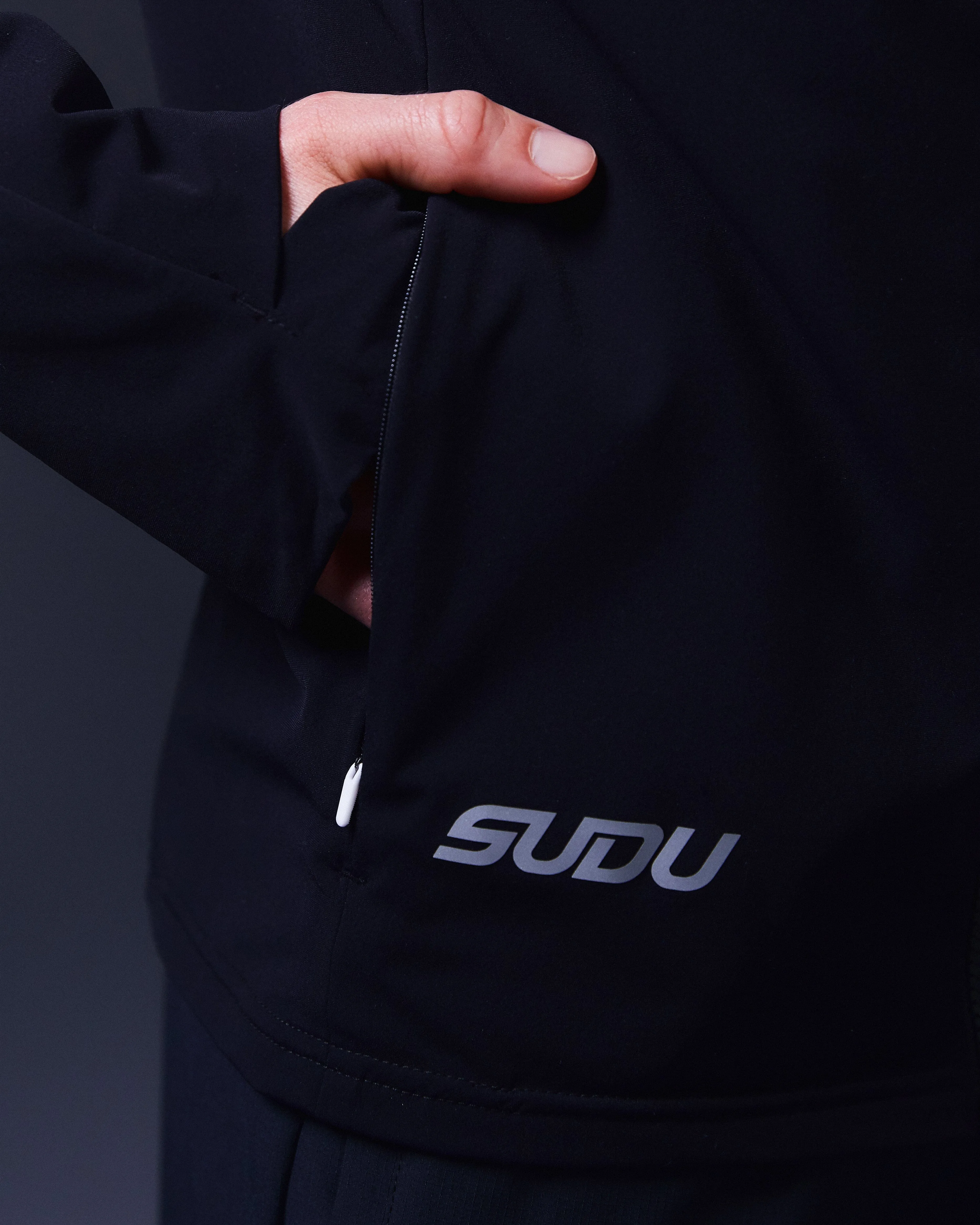 SRJ HY 01 Run Hybrid Jacket - Black/Grey