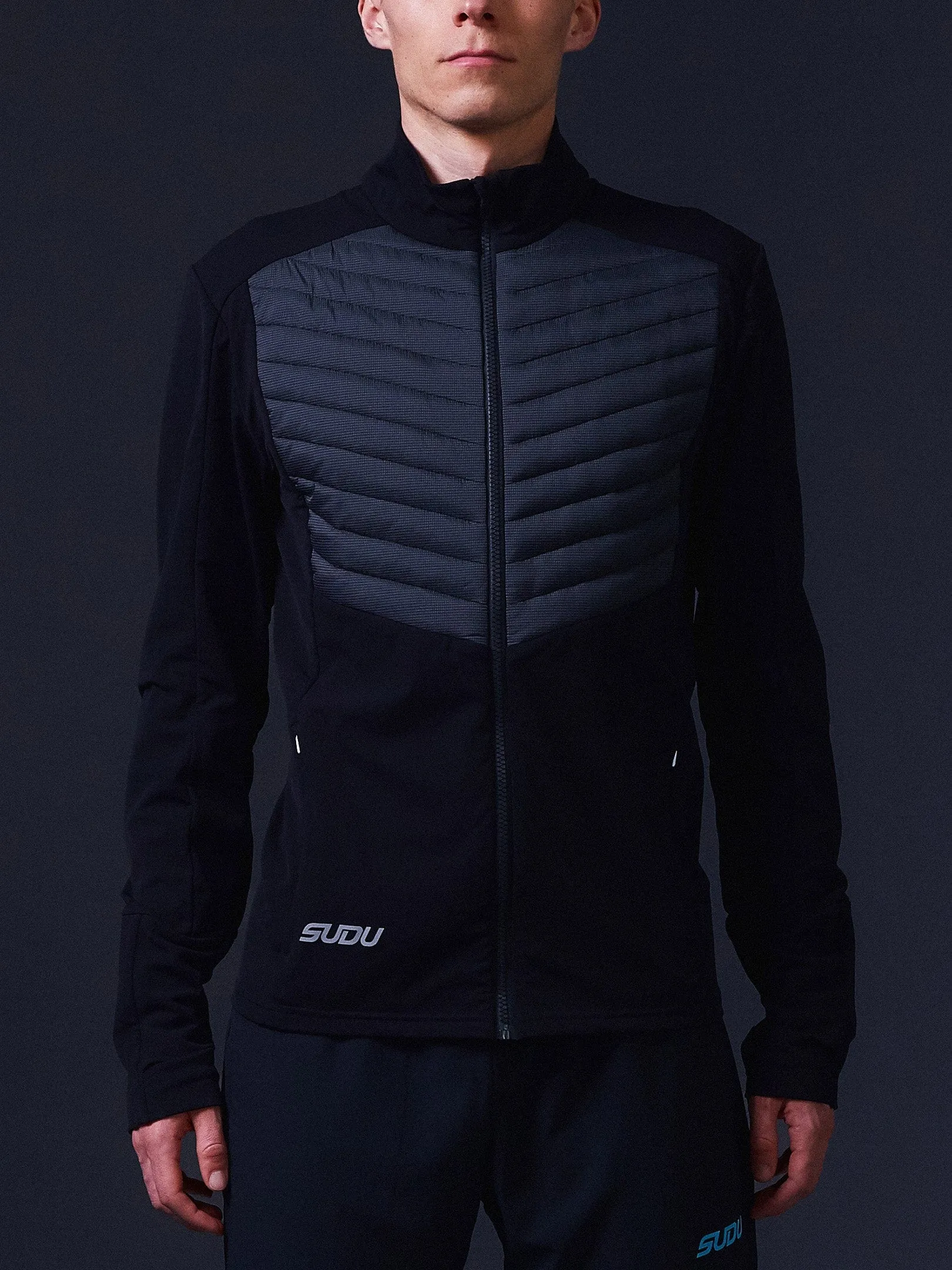 SRJ HY 01 Run Hybrid Jacket - Black/Grey