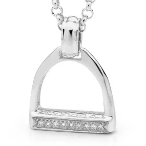 Sterling Silver Large Stirrup Pendant