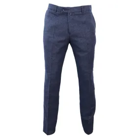 STZ30 - Men's Blue Tweed Trousers