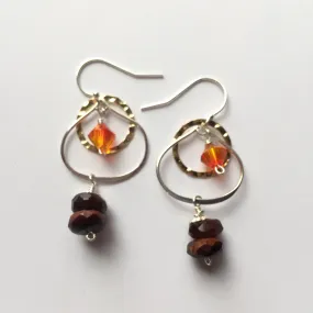 Tiger Lily tigers eye earrings