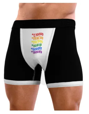 TooLoud Pride Flag Hex Code Mens Boxer Brief Underwear