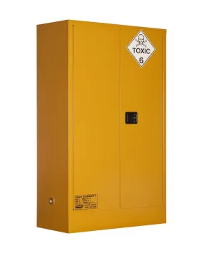 Toxic Substance Storage Cabinet 250L 2 Doors 3 Shelves - Yellow